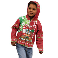 Personalised Hawaii Christmas Kid Hoodie Funny Santa Claus Surf Mele Kalikimaka LT05 - Polynesian Pride