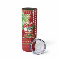 Personalised Hawaii Christmas Skinny Tumbler Funny Santa Claus Surf Mele Kalikimaka LT05 - Polynesian Pride