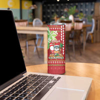Personalised Hawaii Christmas Skinny Tumbler Funny Santa Claus Surf Mele Kalikimaka LT05 - Polynesian Pride