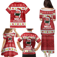Hawaii Funny Christmas Family Matching Puletasi and Hawaiian Shirt Spam Musubi Santa LT05 - Polynesian Pride
