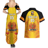 Papua New Guinea Rugby Custom Couples Matching Summer Maxi Dress and Hawaiian Shirt Kumul Pride Go Champions LT05 - Polynesian Pride