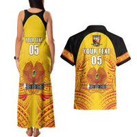 Papua New Guinea Rugby Custom Couples Matching Tank Maxi Dress and Hawaiian Shirt Kumul Pride Go Champions LT05 - Polynesian Pride