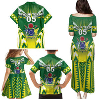 Cook Islands Rugby Custom Family Matching Puletasi and Hawaiian Shirt The Kukis Go Champions LT05 - Polynesian Pride