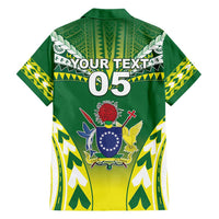 Cook Islands Rugby Custom Family Matching Short Sleeve Bodycon Dress and Hawaiian Shirt The Kukis Go Champions LT05 - Polynesian Pride