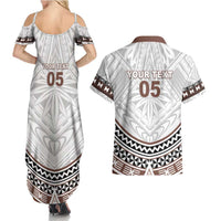 Fiji Rugby Custom Couples Matching Summer Maxi Dress and Hawaiian Shirt Fijian Bati Go Champions LT05 - Polynesian Pride