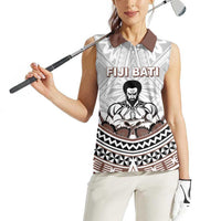 Fiji Rugby Custom Women Sleeveless Polo Shirt Fijian Bati Go Champions LT05 - Polynesian Pride