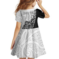 New Zealand Kiwi Rugby Custom Family Matching Short Sleeve Bodycon Dress and Hawaiian Shirt Go Champions Maori Pattern LT05 - Polynesian Pride