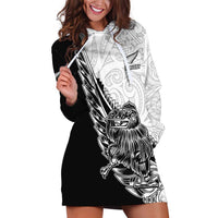 New Zealand Kiwi Rugby Custom Hoodie Dress Go Champions Maori Pattern LT05 White - Polynesian Pride