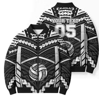 Custom Polynesia Beach Volleyball Bomber Puffer Jacket Polynesian Tribal Pattern - Polynesian Pride