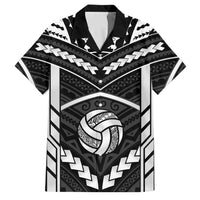 Custom Polynesia Beach Volleyball Family Matching Off Shoulder Short Dress and Hawaiian Shirt Polynesian Tribal Pattern - Polynesian Pride