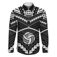 Custom Polynesia Beach Volleyball Family Matching Off Shoulder Short Dress and Hawaiian Shirt Polynesian Tribal Pattern - Polynesian Pride