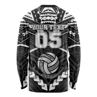 Custom Polynesia Beach Volleyball Long Sleeve Shirt Polynesian Tribal Pattern - Polynesian Pride