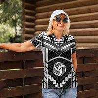 Custom Polynesia Beach Volleyball Women Polo Shirt Polynesian Tribal Pattern - Polynesian Pride
