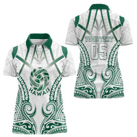 Custom Hawaii Volleyball Women Polo Shirt Polynesian Pattern - Polynesian Pride