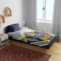 Nauru Independence Day Bedding Set Coat Of Arms With Plumeria LT05 - Polynesian Pride