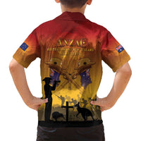 ANZAC Day Family Matching Tank Maxi Dress and Hawaiian Shirt Australia And New Zealand Slouch Hats LT05 - Polynesian Pride