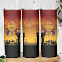 ANZAC Day Skinny Tumbler Australia And New Zealand Slouch Hats LT05 - Polynesian Pride