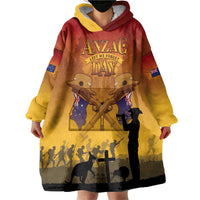 ANZAC Day Wearable Blanket Hoodie Australia And New Zealand Slouch Hats LT05 - Polynesian Pride