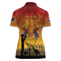 ANZAC Day Women Polo Shirt Australia And New Zealand Slouch Hats LT05 - Polynesian Pride