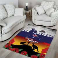 New Zealand And Australia ANZAC Last Post Area Rug