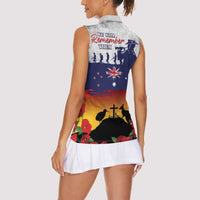 New Zealand And Australia ANZAC Last Post Women Sleeveless Polo Shirt LT05 - Polynesian Pride