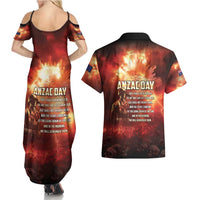 Honouring The ANZAC Spirit Couples Matching Summer Maxi Dress and Hawaiian Shirt Gallipoli Lest We Forget LT05 - Polynesian Pride