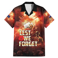 Honouring The ANZAC Spirit Family Matching Mermaid Dress and Hawaiian Shirt Gallipoli Lest We Forget LT05 Dad's Shirt - Short Sleeve Red - Polynesian Pride