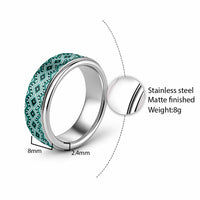New Zealand Aotearoa Classic Ring Turquoise Taniko Art Maori Pattern LT05 - Polynesian Pride