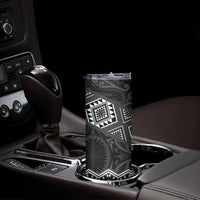 New Zealand Aotearoa Skinny Tumbler Black Taniko Art Maori Pattern LT05 - Polynesian Pride