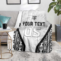 Custom Fiji 2026 Rugby Blanket Fijian Tapa Pattern