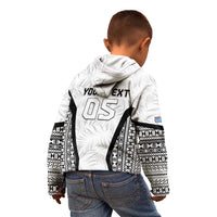 Custom Fiji 2026 Rugby Kid Hoodie Fijian Tapa Pattern
