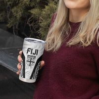 Custom Fiji 2026 Rugby Tumbler Cup Fijian Tapa Pattern