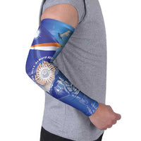 Personalised Marshall Islands Remembrance Day Arm Sleeves We Will Always Remember