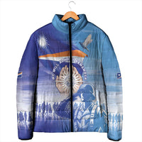 Personalised Marshall Islands Remembrance Day Padded Jacket We Will Always Remember