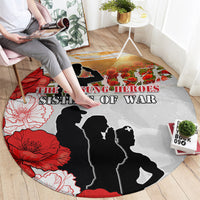 New Zealand ANZAC Day Round Carpet The Unsung Heroes Sisters of War LT05 - Polynesian Pride