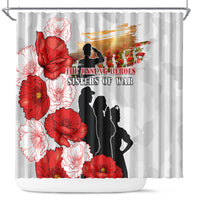 New Zealand ANZAC Day Shower Curtain The Unsung Heroes Sisters of War LT05 White - Polynesian Pride