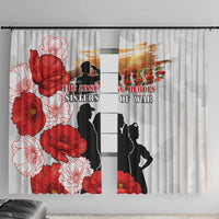 New Zealand ANZAC Day Window Curtain The Unsung Heroes Sisters of War LT05 With Hooks White - Polynesian Pride