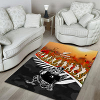 New Zealand ANZAC Rugby Area Rug Soldier Fern With Kiwi Bird LT05 - Polynesian Pride