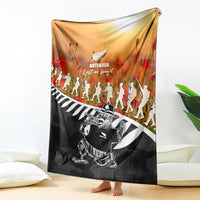 New Zealand ANZAC Rugby Blanket Soldier Fern With Kiwi Bird LT05 - Polynesian Pride