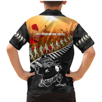 New Zealand ANZAC Rugby Family Matching Mermaid Dress and Hawaiian Shirt Soldier Fern With Kiwi Bird LT05 - Polynesian Pride