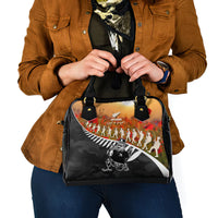 New Zealand ANZAC Rugby Shoulder Handbag Soldier Fern With Kiwi Bird LT05 - Polynesian Pride