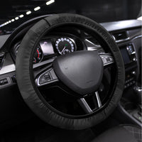 New Zealand ANZAC Rugby Steering Wheel Cover Soldier Fern With Kiwi Bird LT05 Universal Fit Black - Polynesian Pride