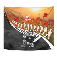 New Zealand ANZAC Rugby Tapestry Soldier Fern With Kiwi Bird LT05 - Polynesian Pride
