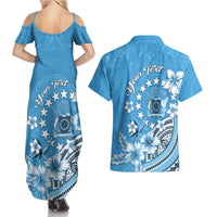 Personalised Penrhyn Gospel Day Couples Matching Summer Maxi Dress and Hawaiian Shirt Cook Islands Tribal Pattern LT05 - Polynesian Pride