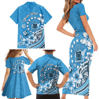Personalised Penrhyn Gospel Day Family Matching Short Sleeve Bodycon Dress and Hawaiian Shirt Cook Islands Tribal Pattern LT05 - Polynesian Pride