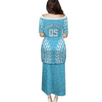 Custom Cook Islands Mauke Family Matching Puletasi and Hawaiian Shirt Polynesian Tribal Tattoo LT05 - Polynesian Pride