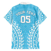 Custom Cook Islands Mauke Family Matching Short Sleeve Bodycon Dress and Hawaiian Shirt Polynesian Tribal Tattoo LT05 - Polynesian Pride
