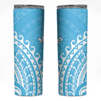 Cook Islands Mauke Skinny Tumbler Polynesian Tribal Tattoo LT05 Baby Blue - Polynesian Pride