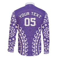 Custom Cook Islands Rarotonga Family Matching Off The Shoulder Long Sleeve Dress and Hawaiian Shirt Polynesian Tribal Tattoo LT05 - Polynesian Pride