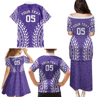 Custom Cook Islands Rarotonga Family Matching Puletasi and Hawaiian Shirt Polynesian Tribal Tattoo LT05 - Polynesian Pride